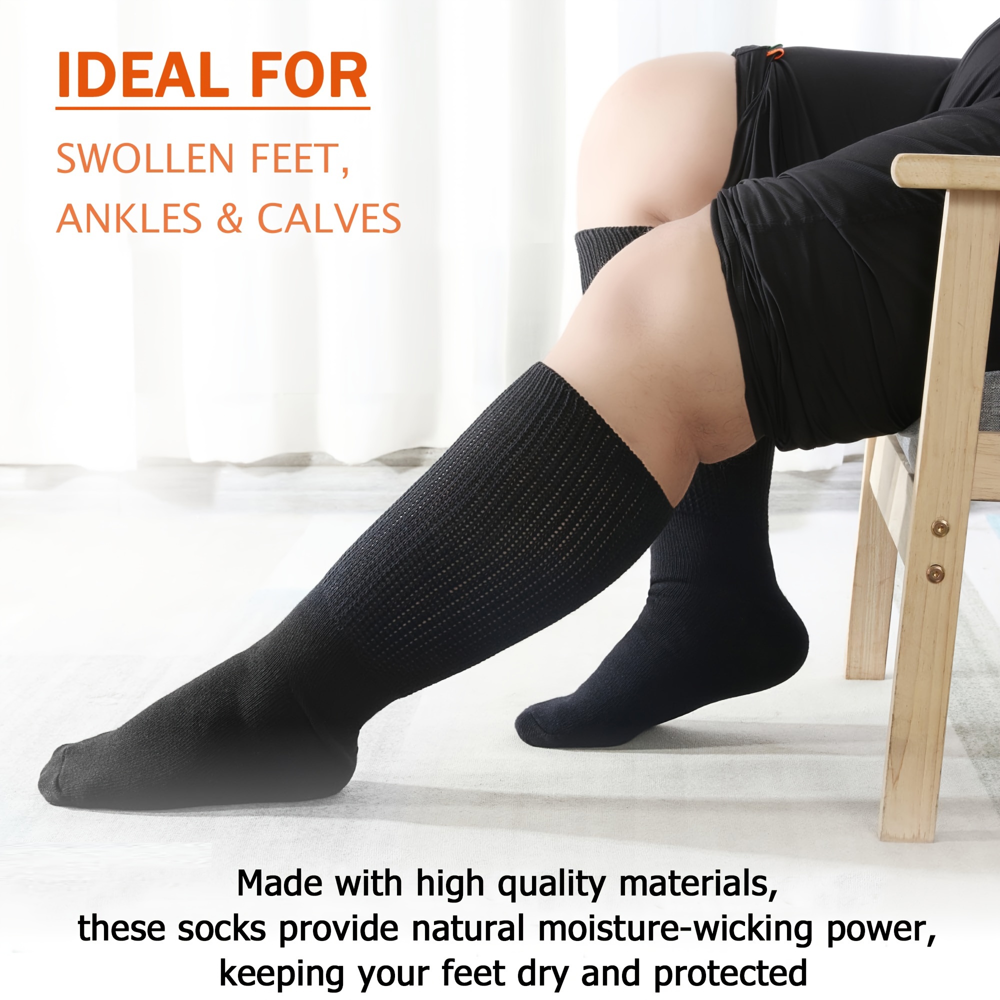 Diabetic Socks for Men and Women | Non Slip Socks Mens | Gripper Socks for  Men