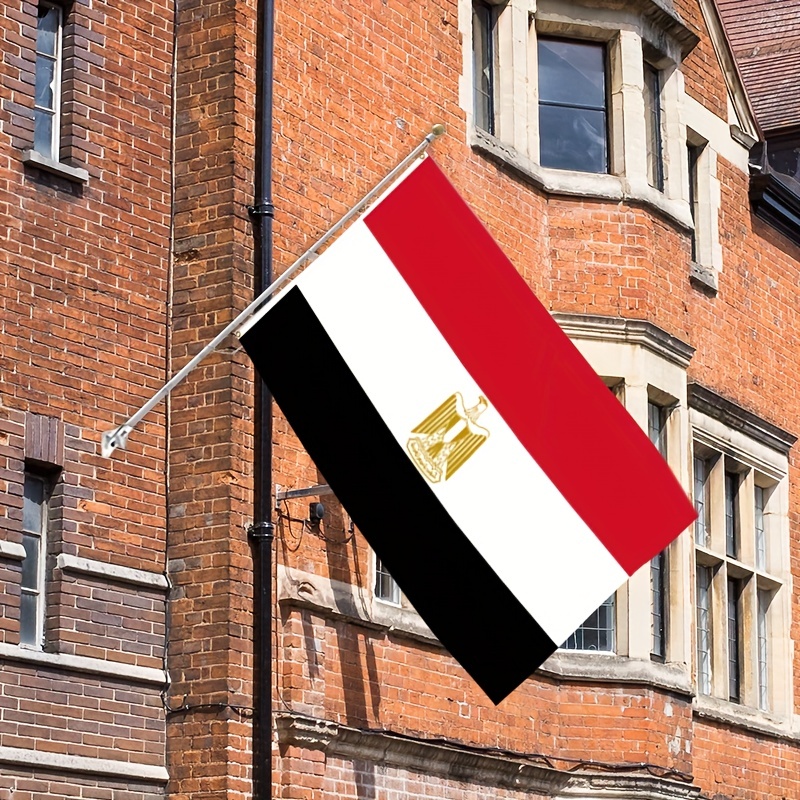 1pc, drapeau égyptien (90cmx150cm / 3FTx5FT), couleurs vives en