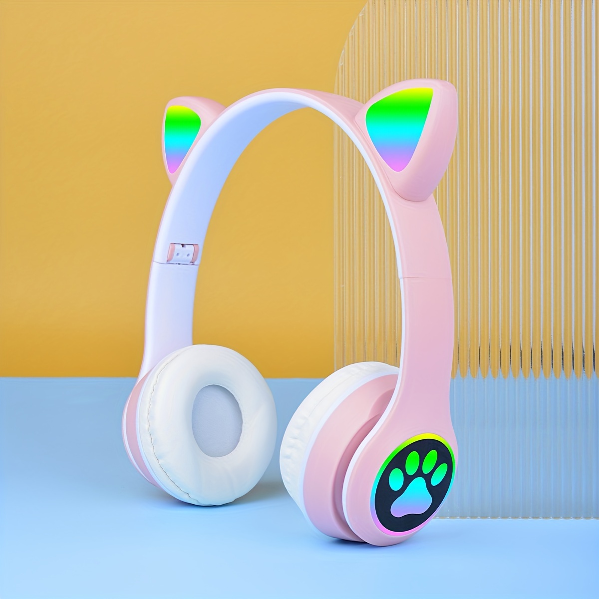 Casque Bluetooth – Casque filaire avec oreilles de chat mignonnes