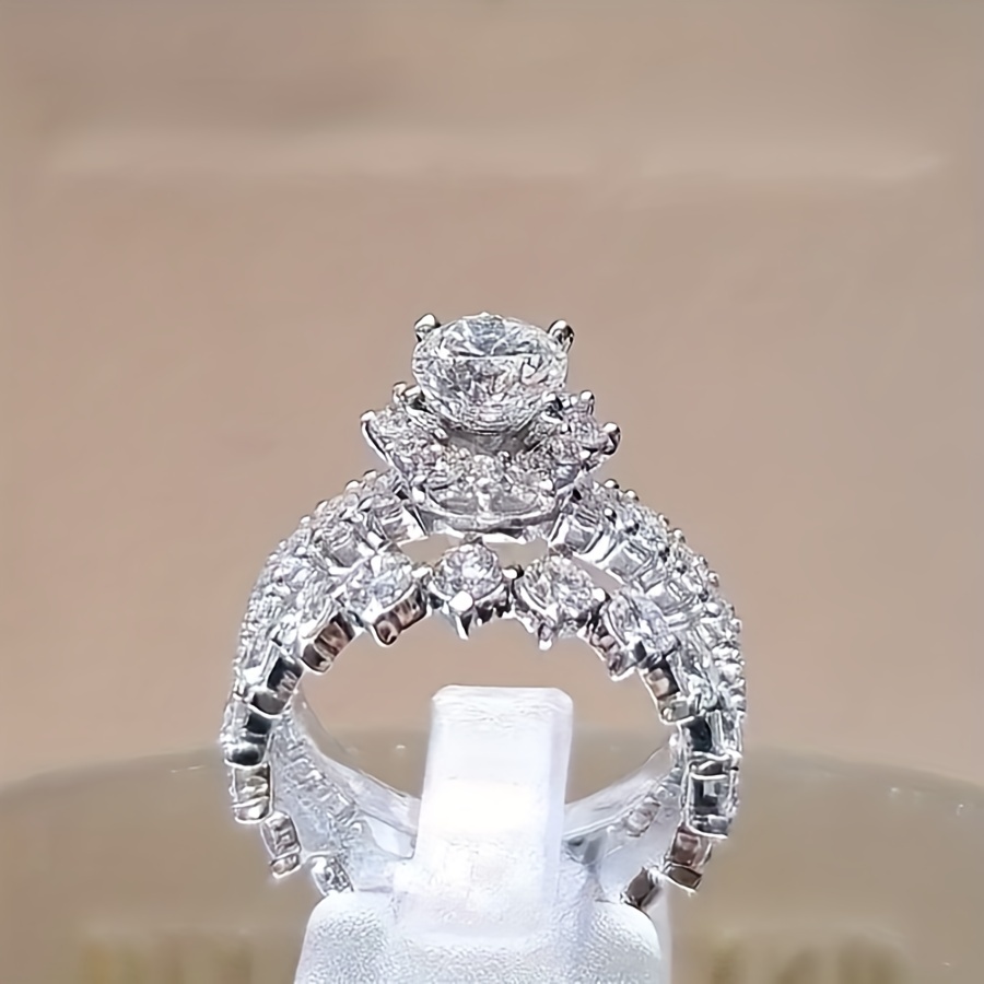 Gorgeous 925 Silver Ring Women Cubic Zirconia Wedding Jewelry Rings Gift Sz  6-11