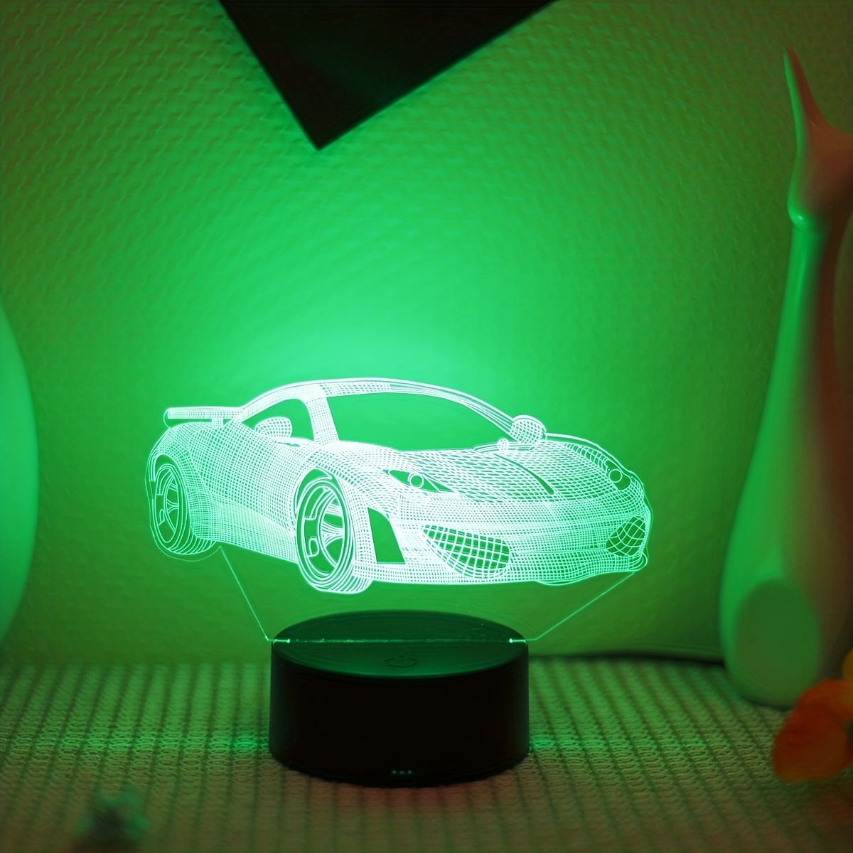 Car 3d Night Light 3d Optical Illusion Lamp Touch Control 7 - Temu