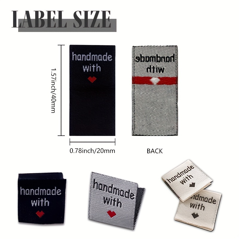 Personalized Handmade With Love Woven Sewing Labels Handmade - Temu