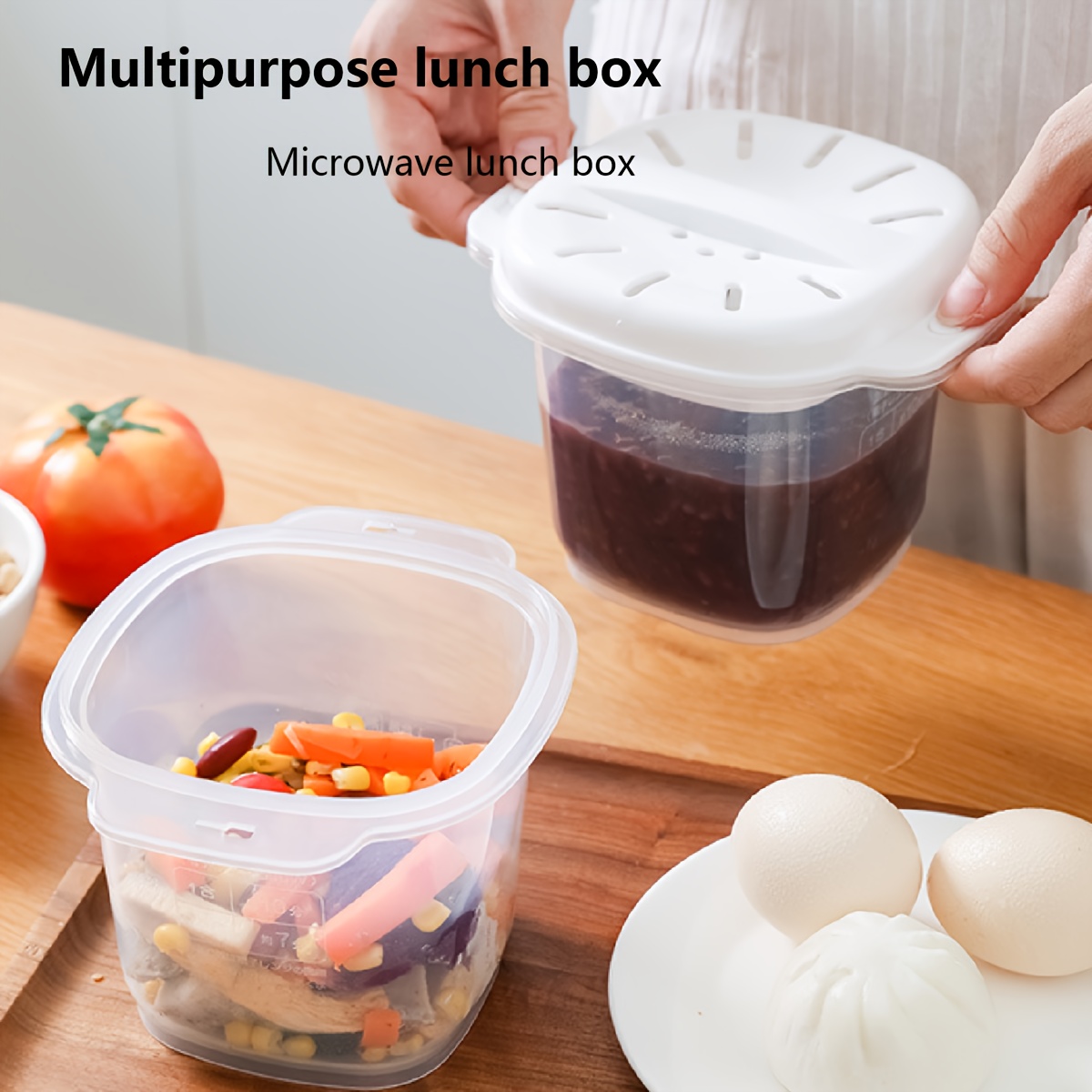 Quantitative Small Lunch Box Refrigerator Coarse Grain Rice Sub Packaged  Frozen Box Food Grade Storage Fresh-keeping Sealed Box