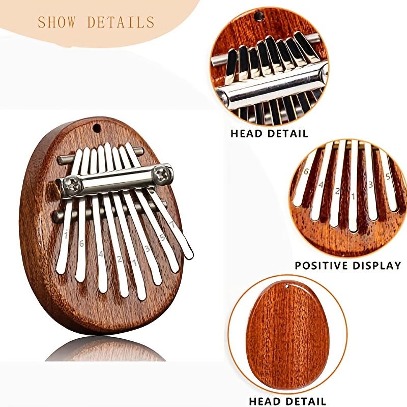 Mini Kalimba Thumb Piano Solid Wood 8 Keys Finger Piano Gift for Kids  Adults USA