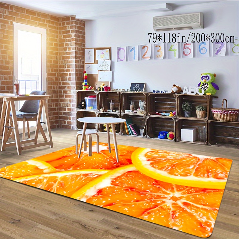 XQKXHZ Alfombra De Cocina Fruta Y Verdura Alfombra Cocina Lavable  Antideslizante Alfombra Rectangular De Poliéster Suave para