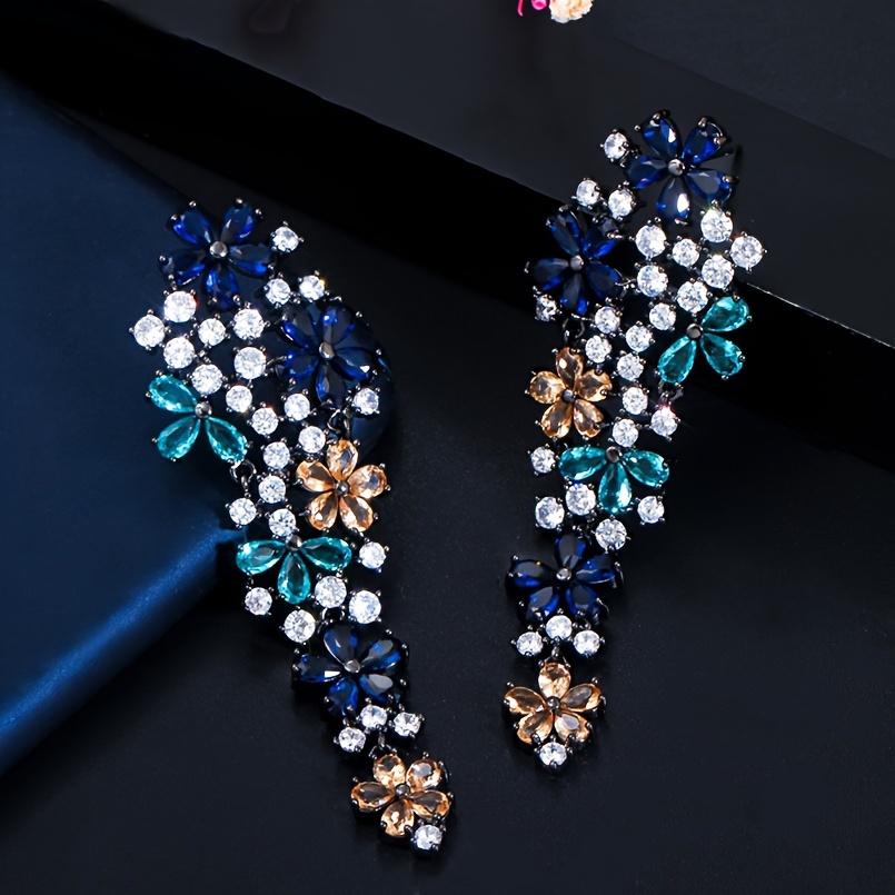 Sparkling Zirconia Dangle Earrings for Daily Wear
