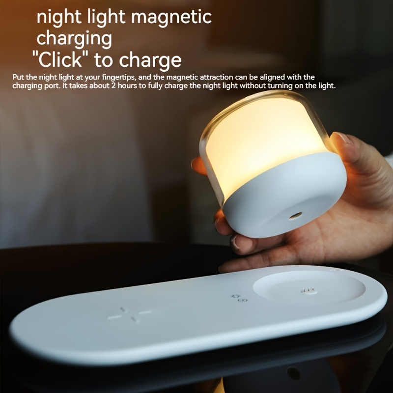 LAMPADA DA COMODINO CON CARICATORE WIRELESS LED DIMMERABILE TOUCH