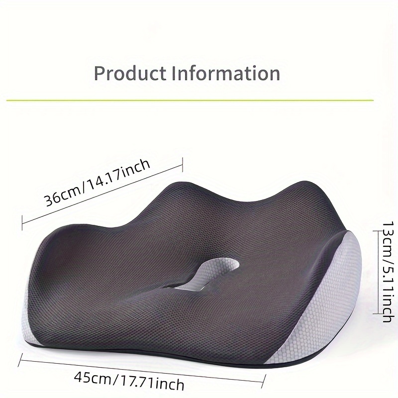 Memory Foam Sit Bone Relief Seat Cushion for Butt Lower Back Hamstrings  Hips Ischial Tuberosity Reduce Fatigue for Chair