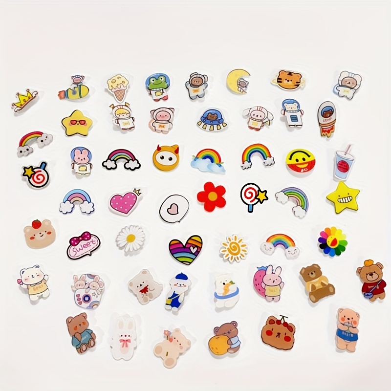 Cute Pins for Backpacks ,50 Pcs Kawaii Pins ,Acrylic Pins Aesthetic for  Girl's Bags,Hoodies,Hats,Jackets Decorative