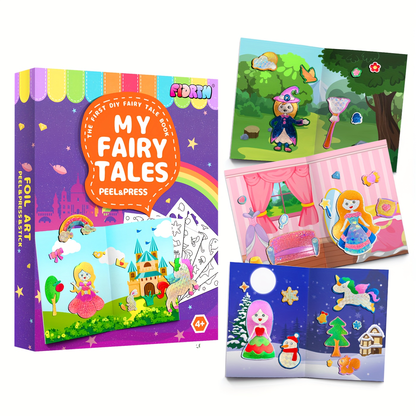 Foil Art & Craft Activity - Unicorns & Princesses, No Mess Art And Craft  Kits For Kids, Diy Art Activity, Birthday Gifts For Girls Ages 4 To 8 - Temu