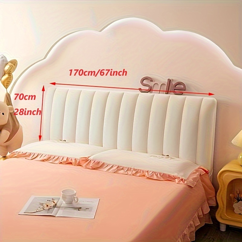 Nordic Soft Velvet Quilted -inclusive Smooth Plush Headboard Cover Luxury Thick Bed Backrest Protector Cover For