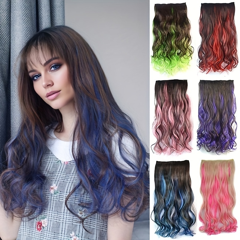 18pzas. Extensiones Cabello Colores Niños Pinzas Accesorios - Temu