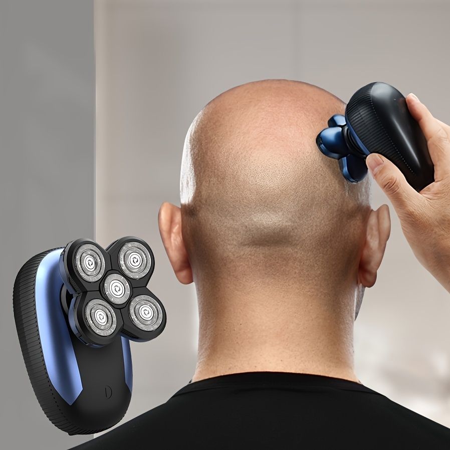 Electric Head Hair Shaver For Hair Cutting Ultimate Mens Cordless  Rechargeable Wet Dry Skull Bald Head Waterproof Razor With Rotary Blades  Clippers Nose Trimmer Brush Massager | Today's Best Daily Deals | Temu