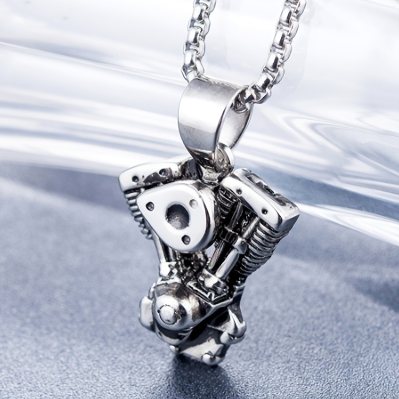 Personalized Engine Motorcycle Chain Punk Gothic Necklace
