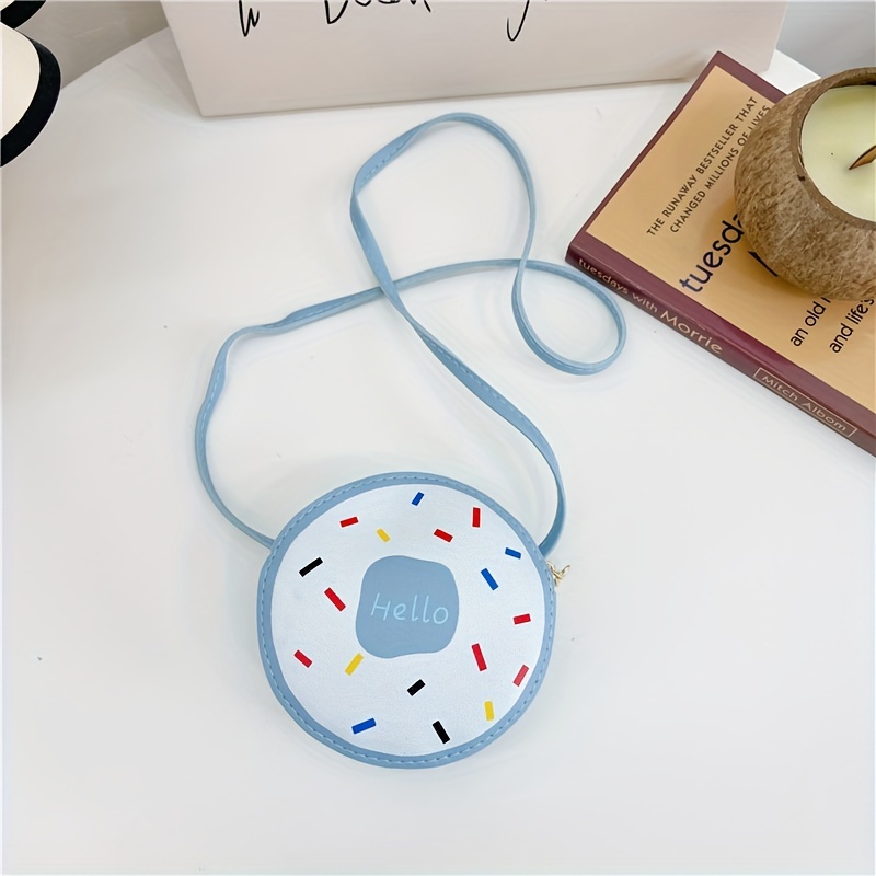 Cartoon Donut Shaped Bag Kawaii Faux Leather Crossbody Bag - Temu