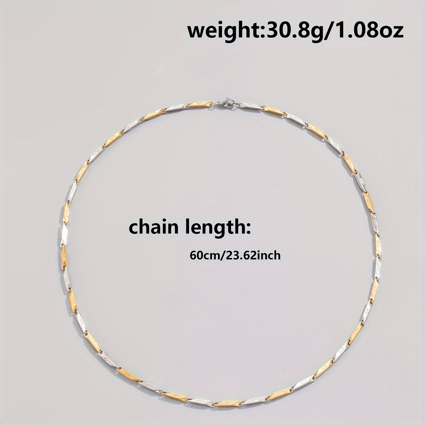 1pc Stainless Steel Gold Chain Necklace For Women, Fashionable And Simple  Accessory