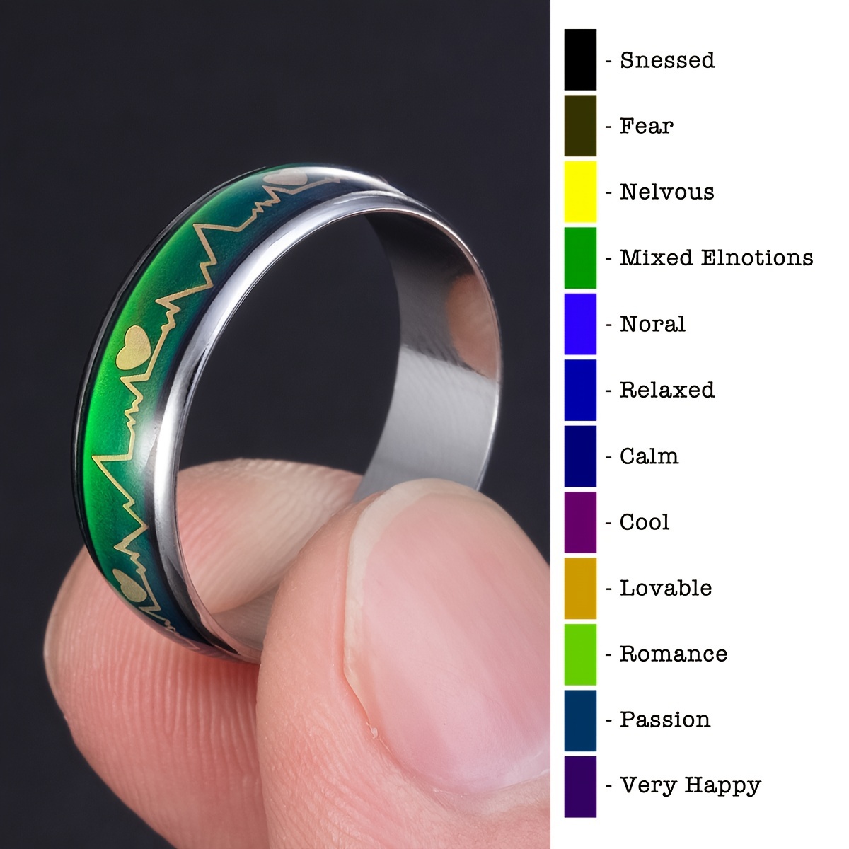 Changing Mood Ring, Emotion Temperature Changeable