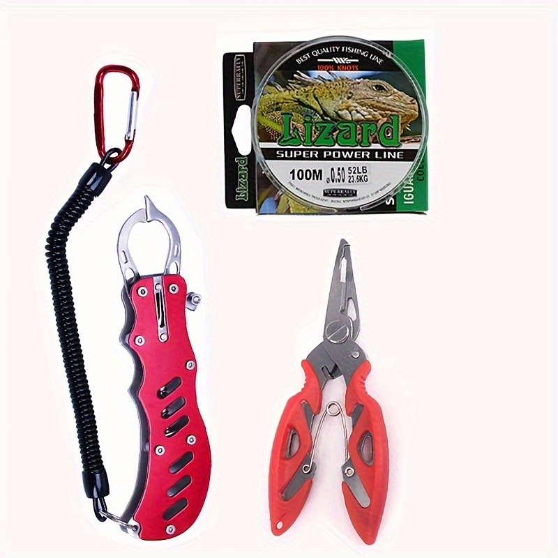 Fishing Tool Kit Fishing Gear and Equipment for Beginners, Fishing Pliers  Kit, Fish Hook Remover Tool, Fishing Lip Gripper Set, Digital Fish Scale,  Fishing Lanyards and Fishing Lures Accessories