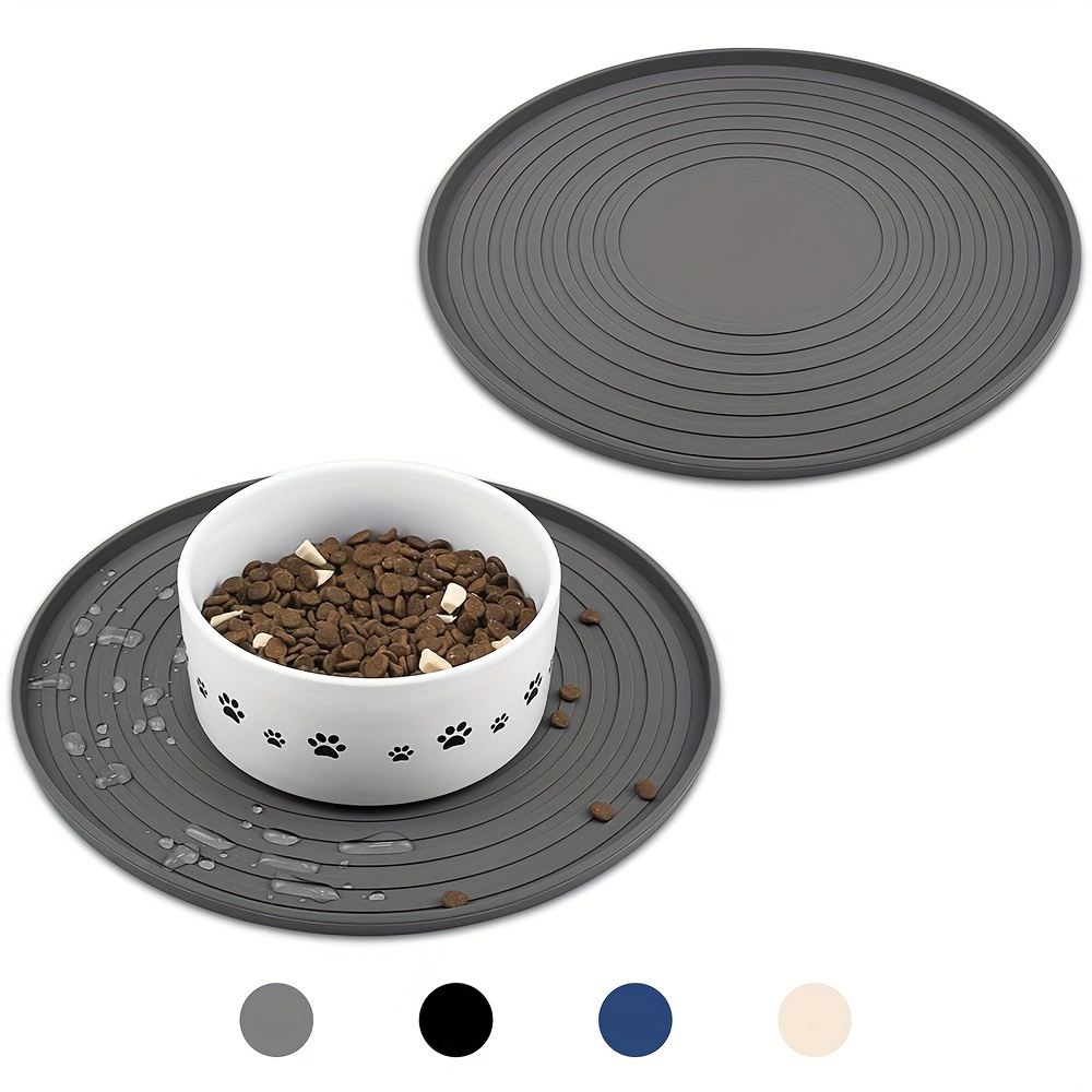 Pet Food Mat Round Silicone Pet Placemat Perfect For Dogs And Cats