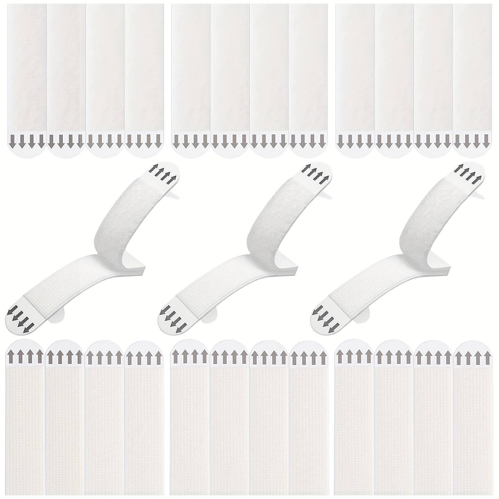  48 Pairs Picture Hanging Strips, White Adhesive Hook