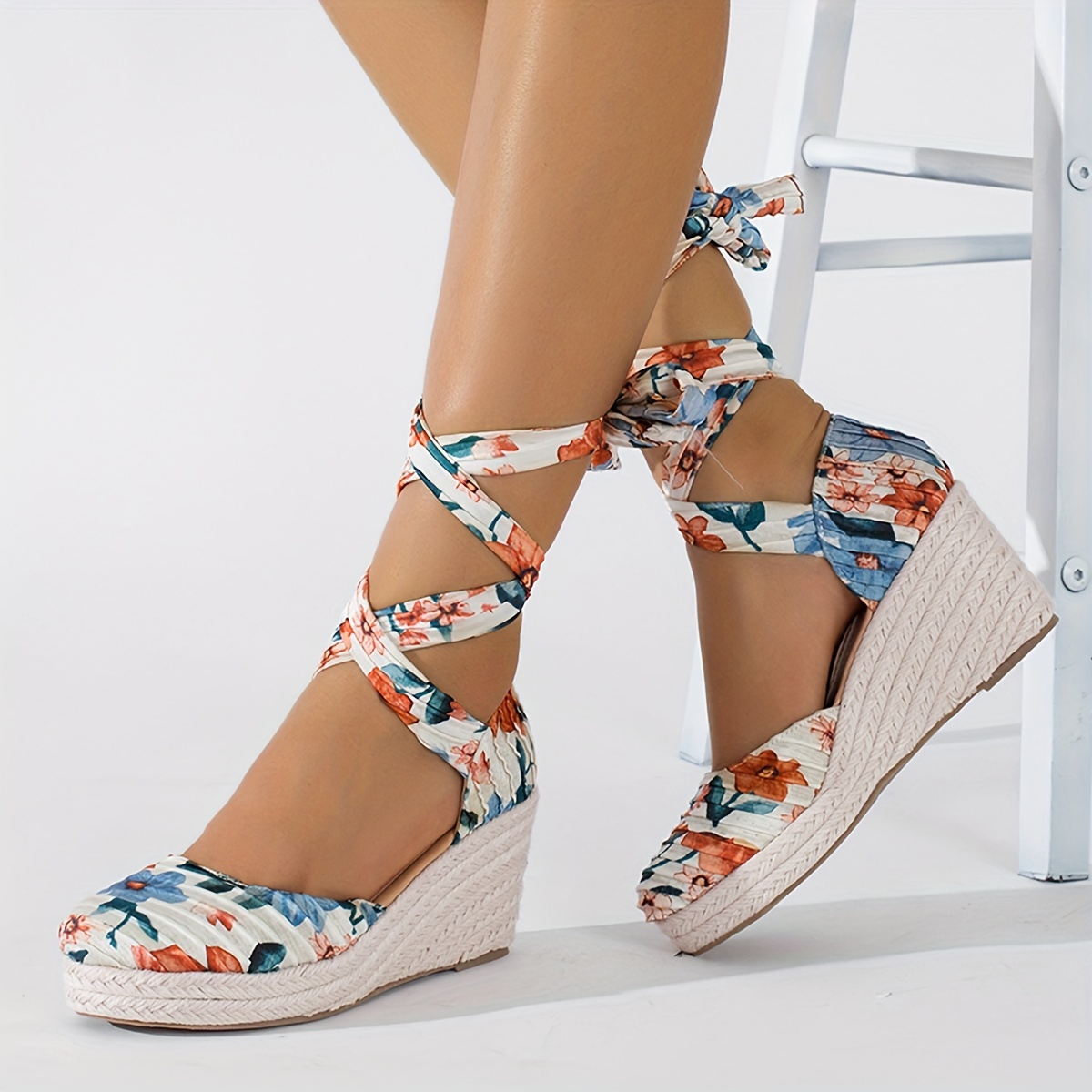 Floral Espadrille Wedges