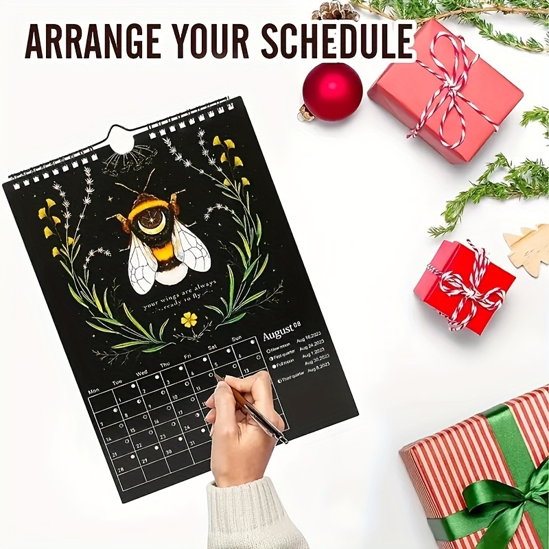 Dark Forest Animal Pattern Wall Calendar Halloween Christmas Gift