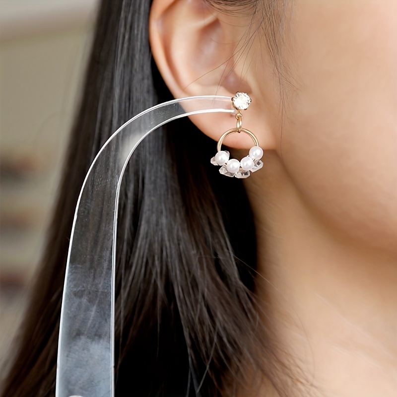 Clear Plastic Transparent Earrings Silicone Earrings - Temu