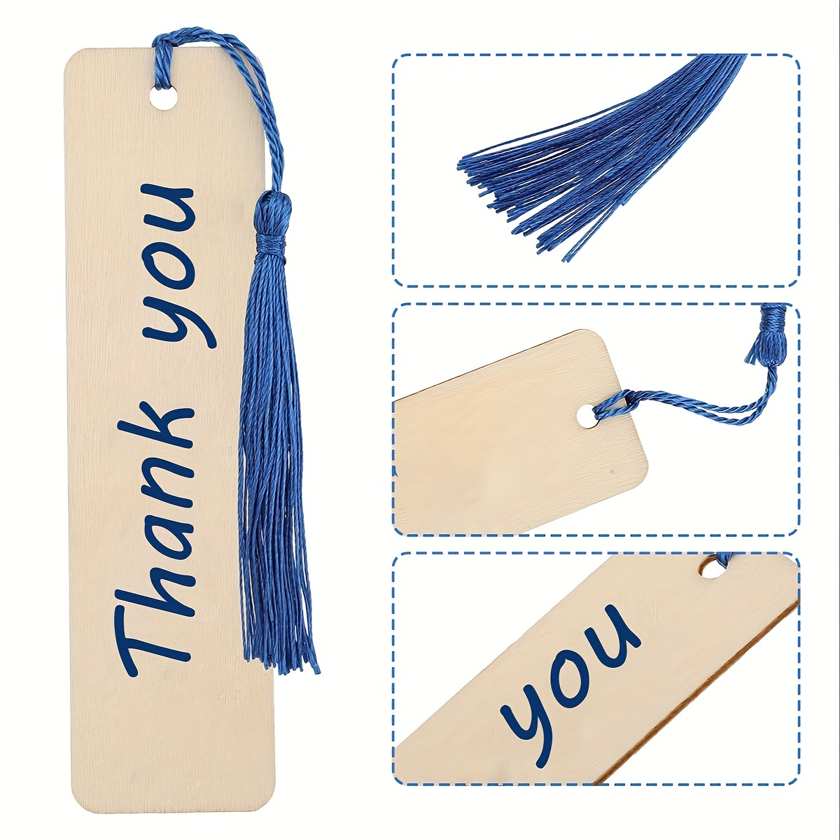 Blank Acrylic Bookmarks Diy Colored Tassels Hanging Party - Temu