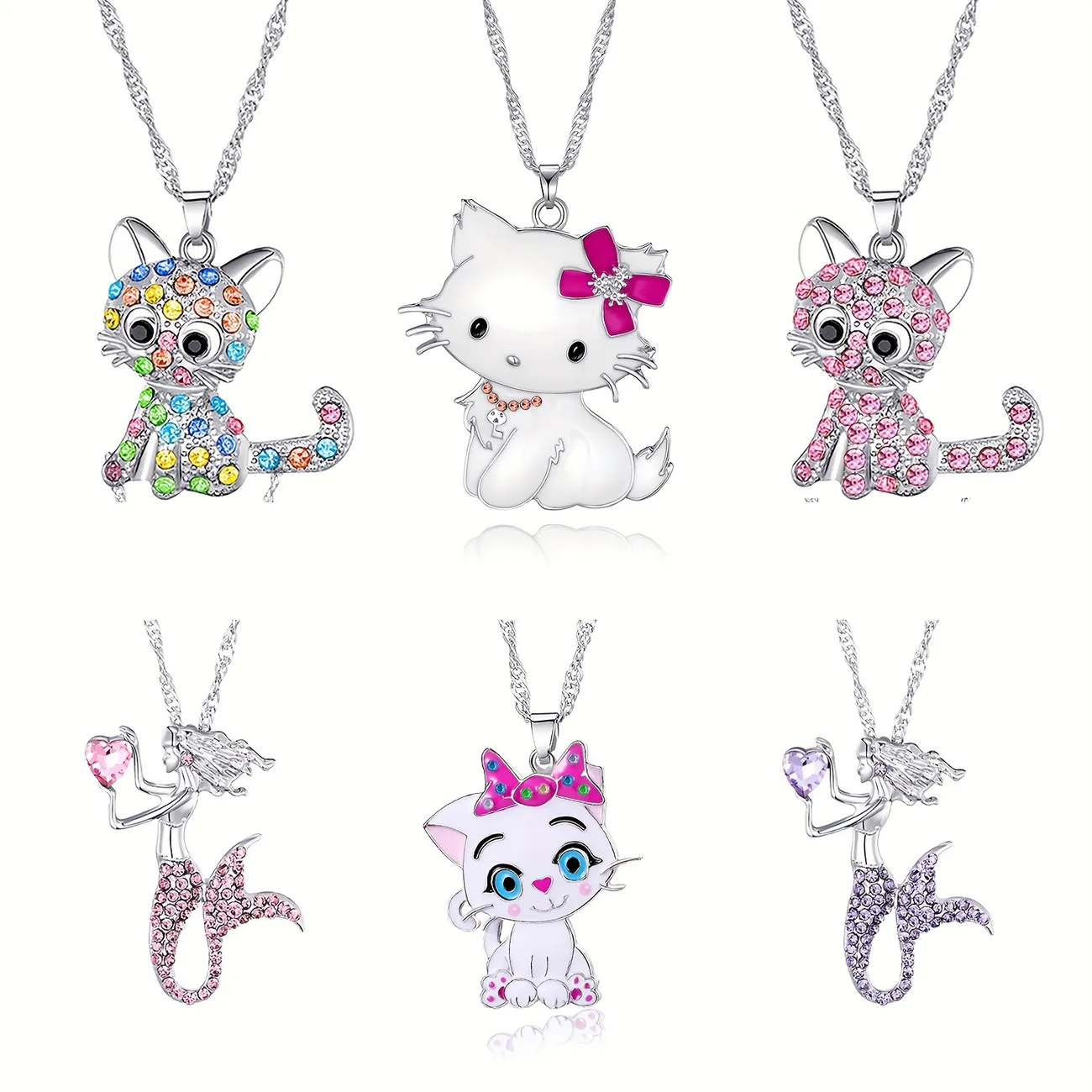 Cute Necklaces For Teen Girls, Adorable Pastel Crystal Necklace For Little  Girls, Cat Unicorn Fairy Gifts For Teens Decorative Accessories Holiday  Gift For Best Friends Boys And Girls - Temu Germany