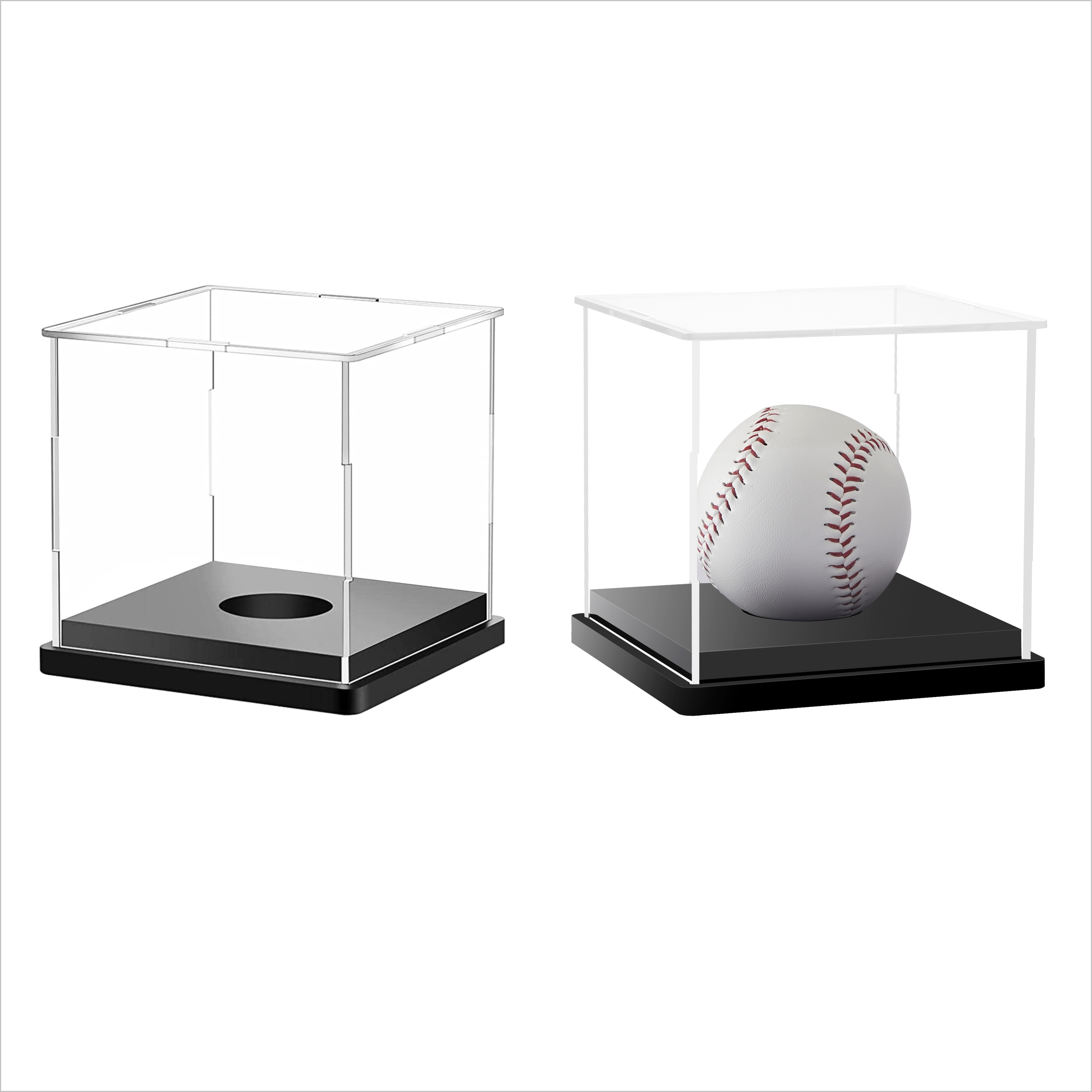 Acrylic Box Baseball Display Box Square Transparent Ball - Temu