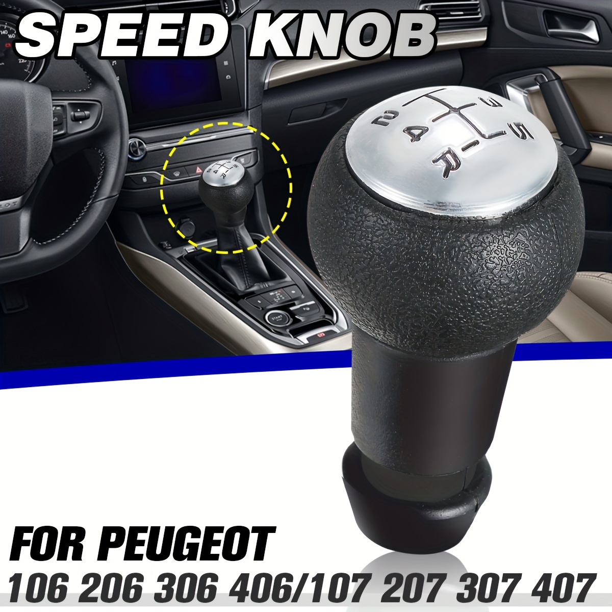 

5 Speed Manual Gear Shift Knob For Peugeot 306 406 107 207 307 407
