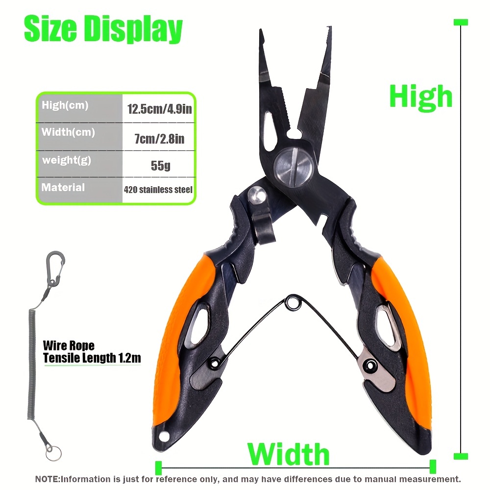 High Carbon Steel Fishing Pliers Long Nose Hook Remover - Temu Canada