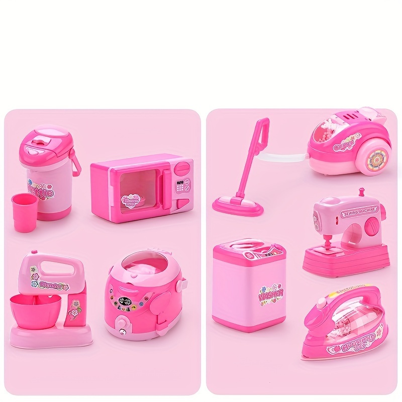 Simulation Kitchen Toy Washing Machine Mini Kitchen Set Tableware Home  Appliances Play House Toy Set - Temu