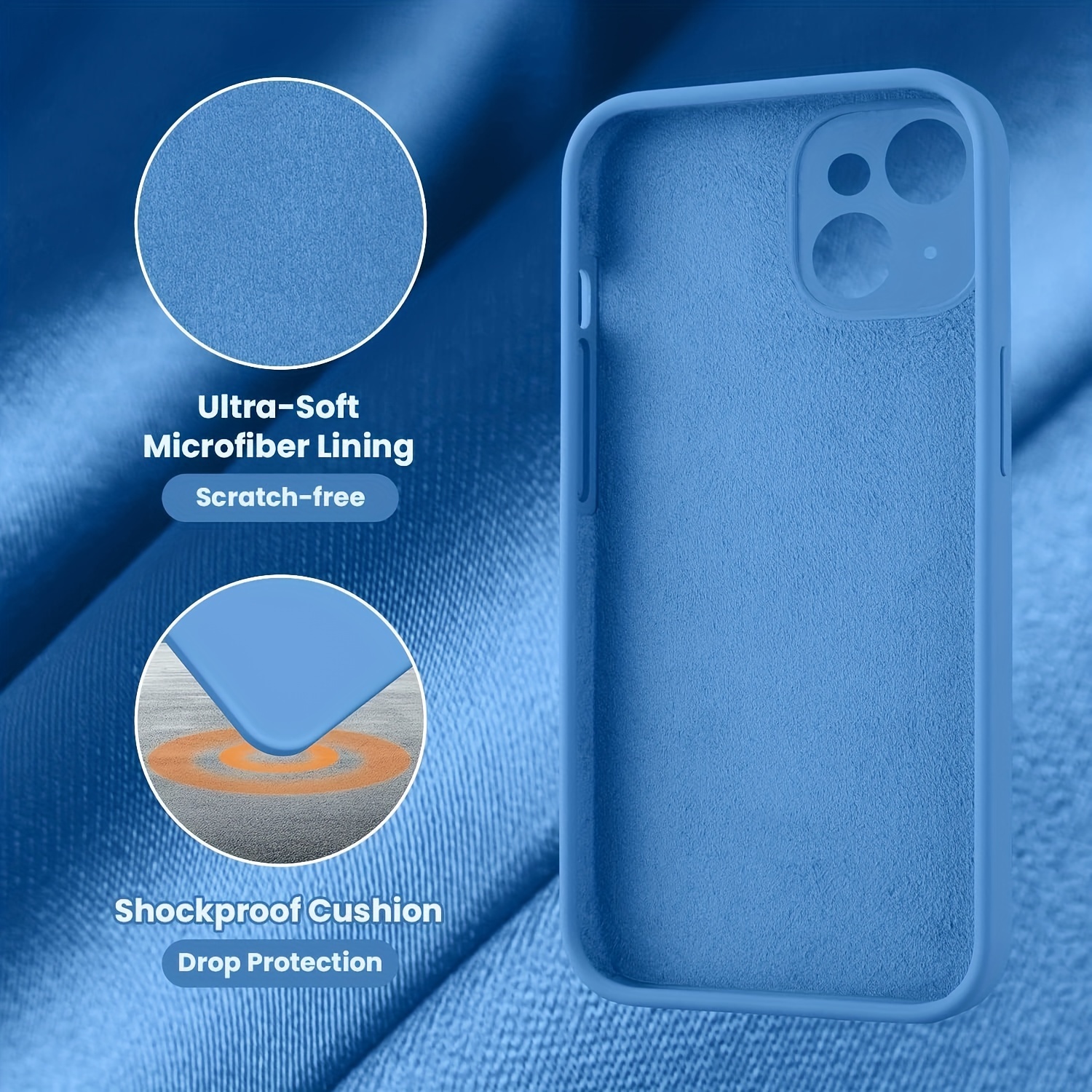 iPhone 13 Mini Case, Soft Silicone Case with Anti-Scratch Microfiber  Lining,Shockproof Protective Slim Thin Case