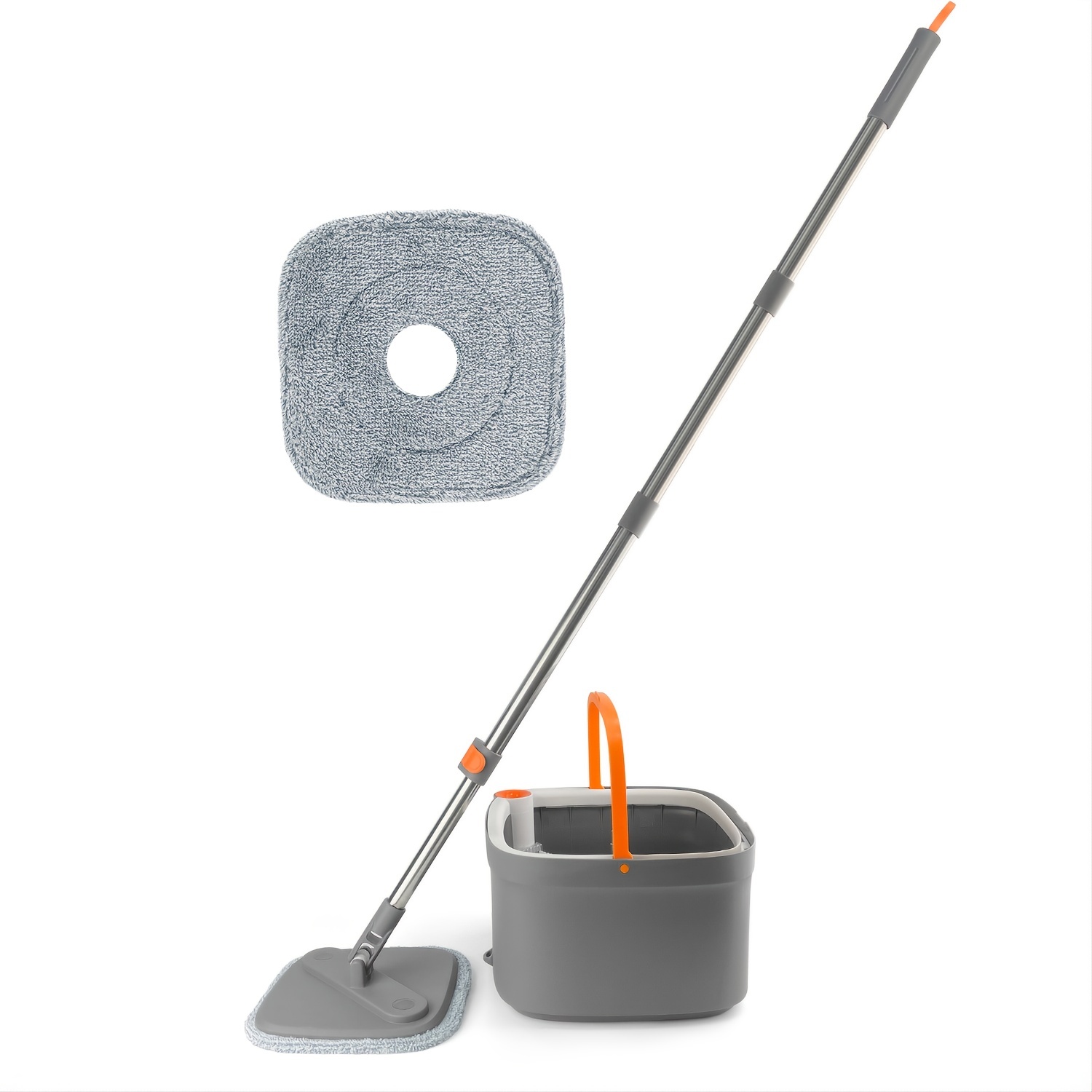 JeashCHAT Spin Mop And Bucket With Wringer Set, Support Self Separation  Sewage And Clean Water, Telescopic Stainless-Steel Mop Cleaning Bucket Mop  For