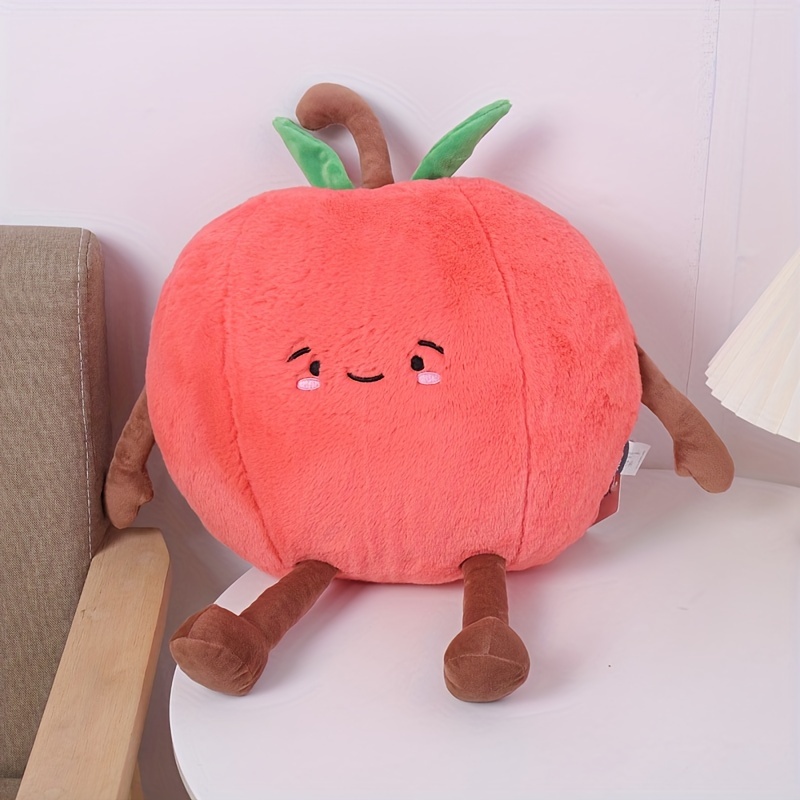 1pc Fruit Shaped Stuffed Apple Pillow Plush Toy Birthday Gift