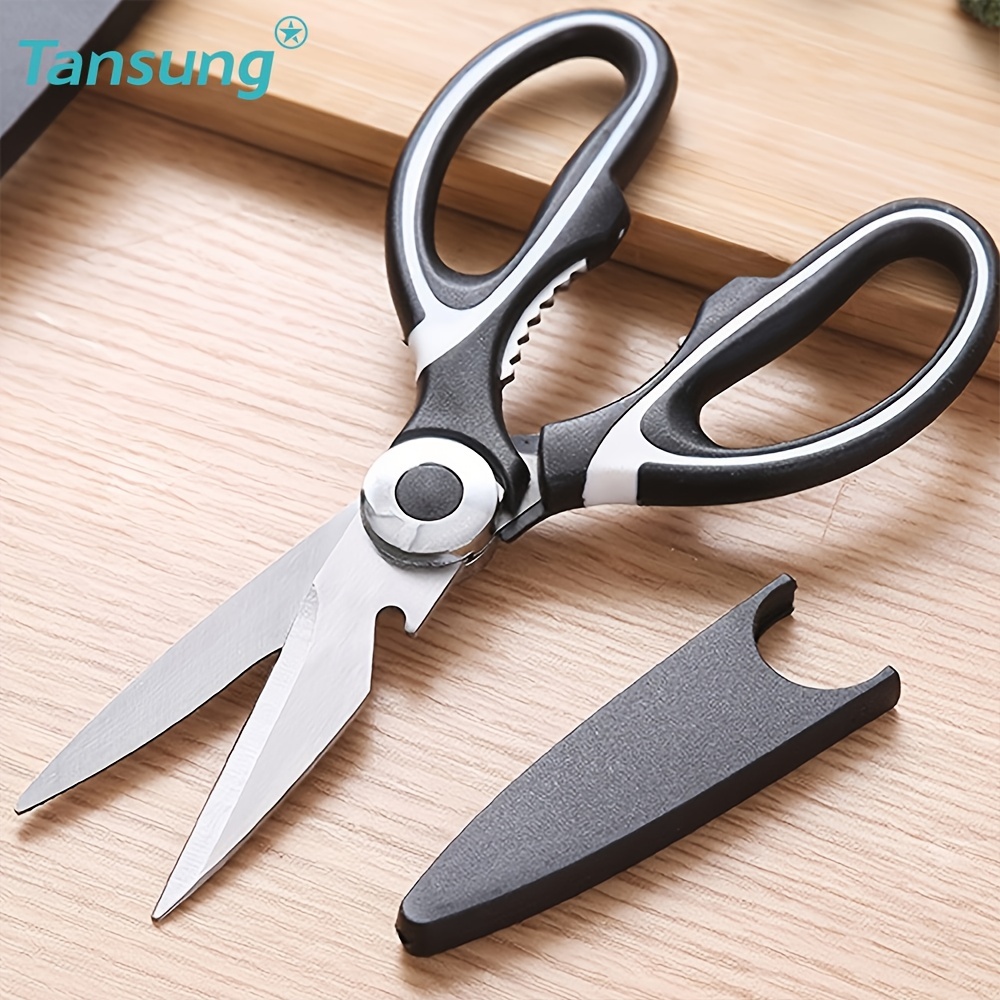 TANSUNG Heavy Duty Kitchen Shears With Cover - All Purpose Stainless Steel  Scissors For Chicken, Fish, And Meat - Sharp And Durable Kitchen Gadgets