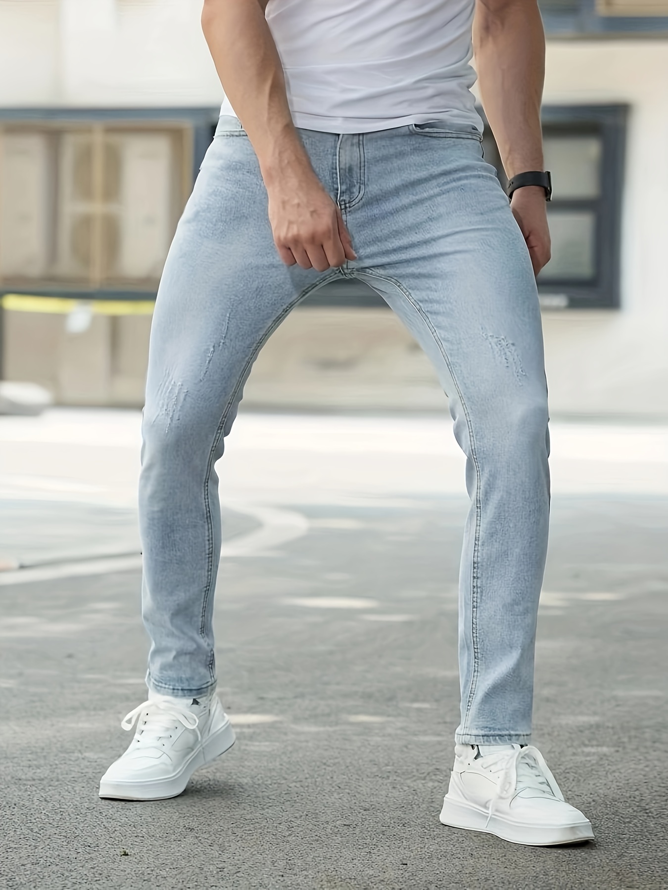 Skin Fit Men's Stylish Jeans, Blue