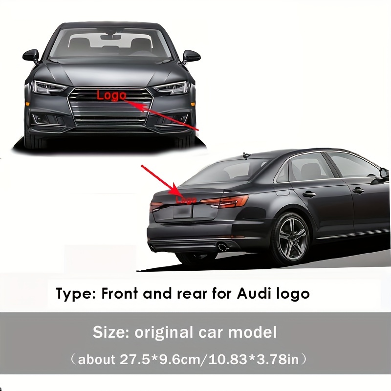 2 Teile/paket ABS Vier Ring Auto Logo Abdeckung Nachrüstung - Temu
