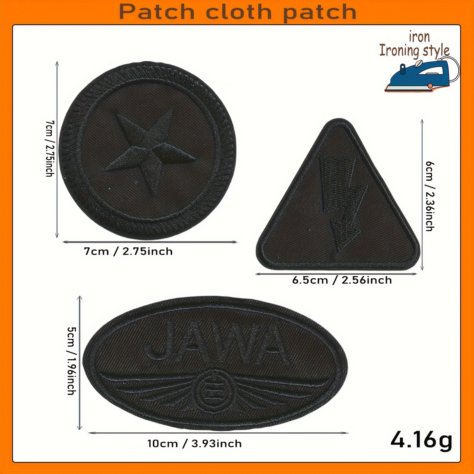 Black Combination Embroidery Patches Stickers Labor Clothes - Temu