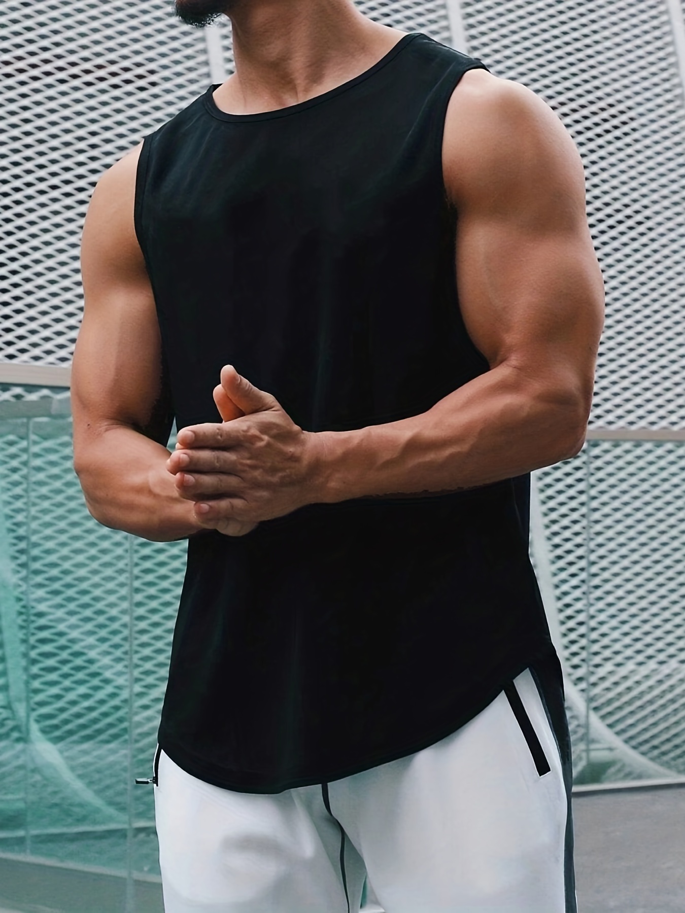 adviicd Men Tops Dressy Men Tank Tops Men Spring And Summer Top Training  Sports Sleeveless Top Color Maching Tank Top Fitness Tight Fitting Muscle