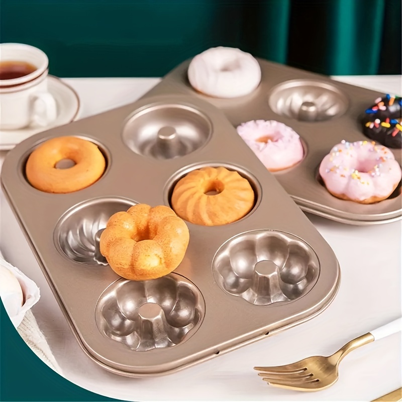 Baking Pan 6 Cup Non stick Donut Pan metal Cookie Sheet - Temu