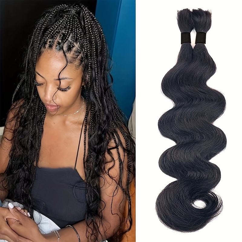 Human Braiding Hair 100g One Bundle/Pack 20 Inch Natural Black Water Wave  Curly Human Hair for Braiding No Weft 100% Unprocessed Brazilian Remy Human