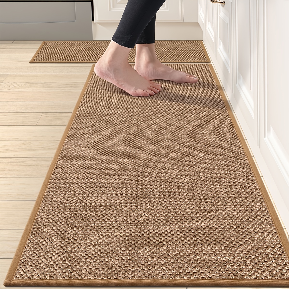 Pauwer Juego de alfombras de cocina de 3 piezas con corredor de granja,  impermeable, antideslizante, lavable, acolchado, tapete para pasillo,  cocina
