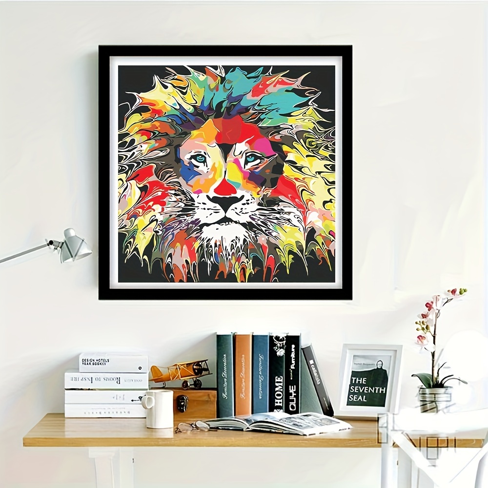 Colorful Lion Art Kit - Paint by Numbers Home