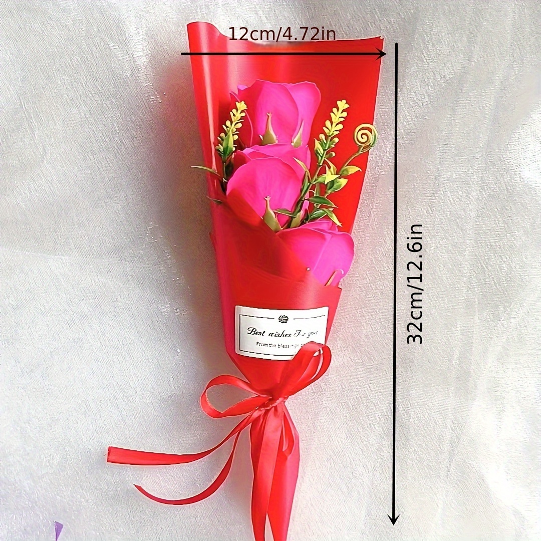 1pc artificial flower bouquet gift simulation flower valentines day bouquet thanksgiving gift roses simulation bouquet valentines day gift show your love for your loved ones with this beautiful bouquet