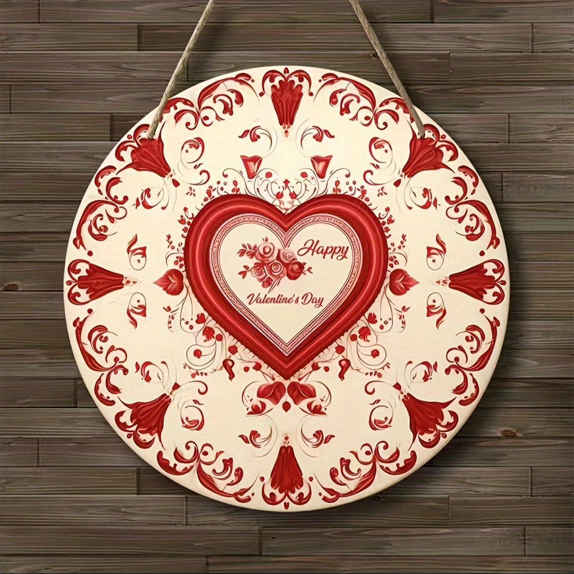  Valentine's Day Heart Ornaments Wooden Sign Decoration
