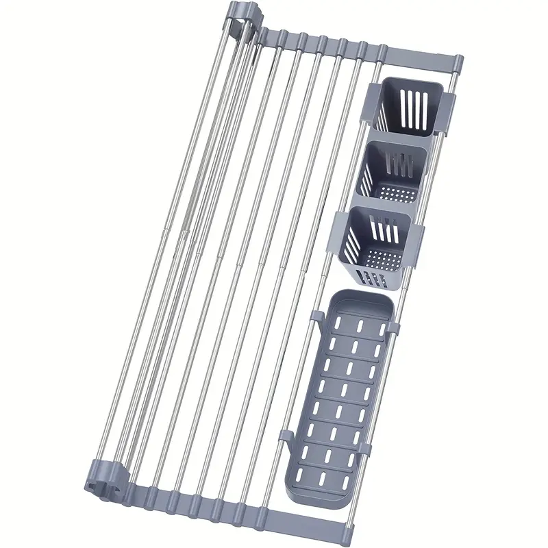 Roll Up Dish Drying Rack Foldable Rolling Dish Drainer Over - Temu