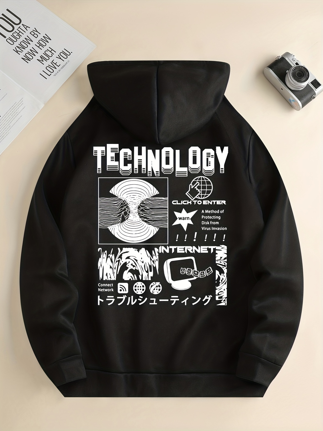 Hoodie with Brand Typography