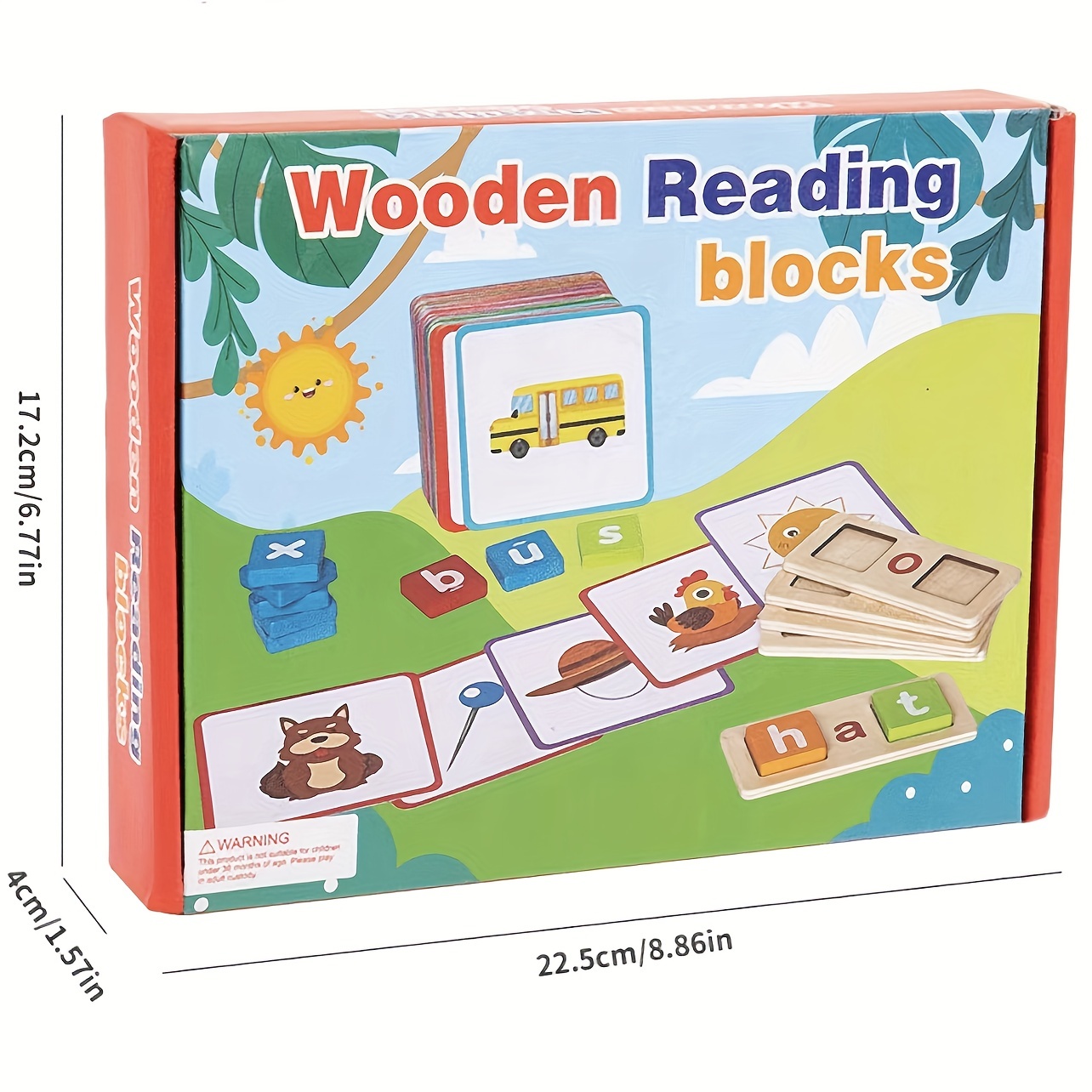 Wooden Short Vowel Alphabet Spelling Reading Set - Temu